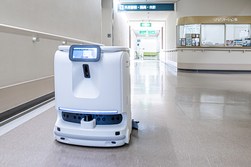 ロボット掃除機病院の院内清掃イメージ